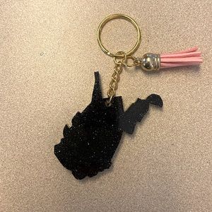 Handmade U.S. State Keychain - West Virginia